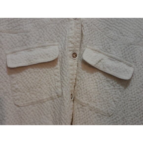 Anthropologie Corduroy Button Down Capsule Everyday Size Small Shacket Cream - Picture 5 of 9